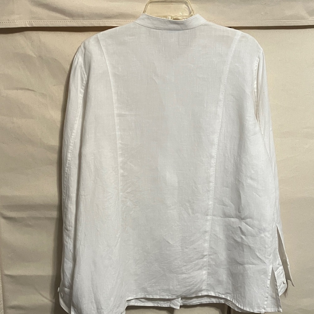 Jones New York WhiteLinen Shirt - Picture 7 of 8